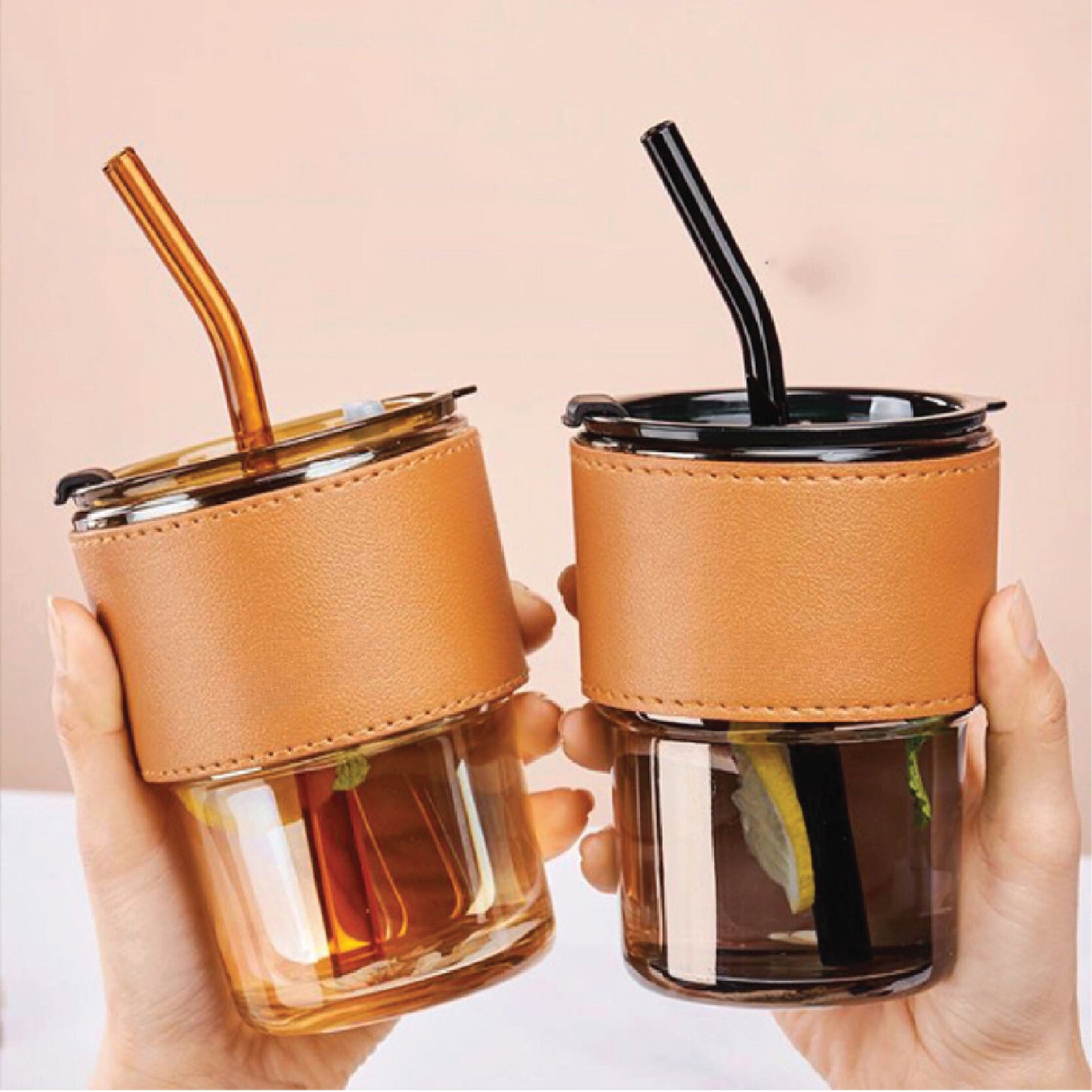 Coffee Glass Mug with Straw - BH-GM 0830