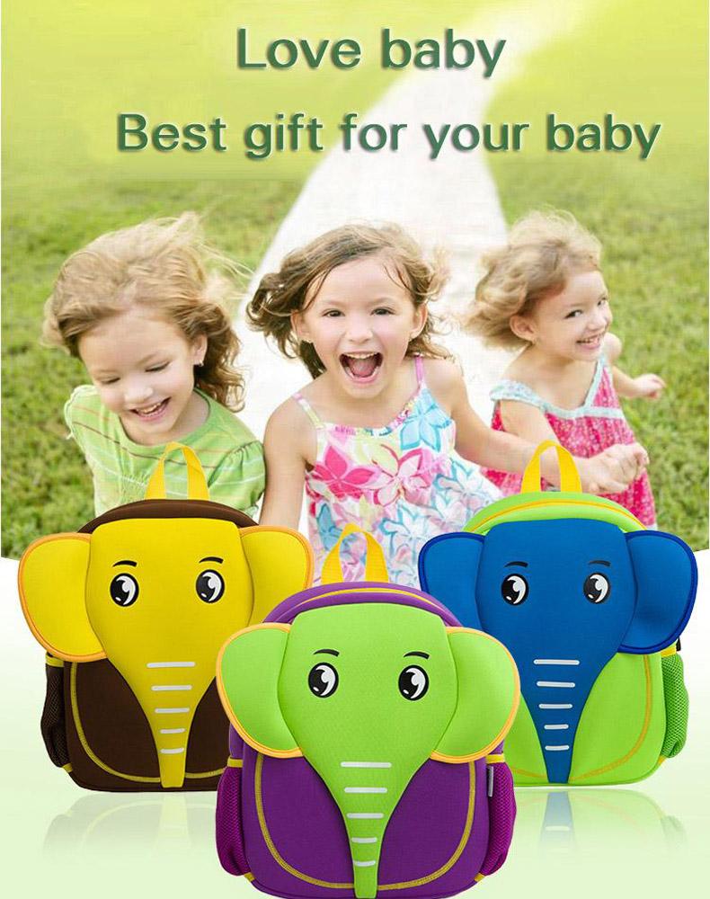 NOHOO Kid Elephant Design Children Boy Travel School Bag Beg Sekolah Bags A4 Bag