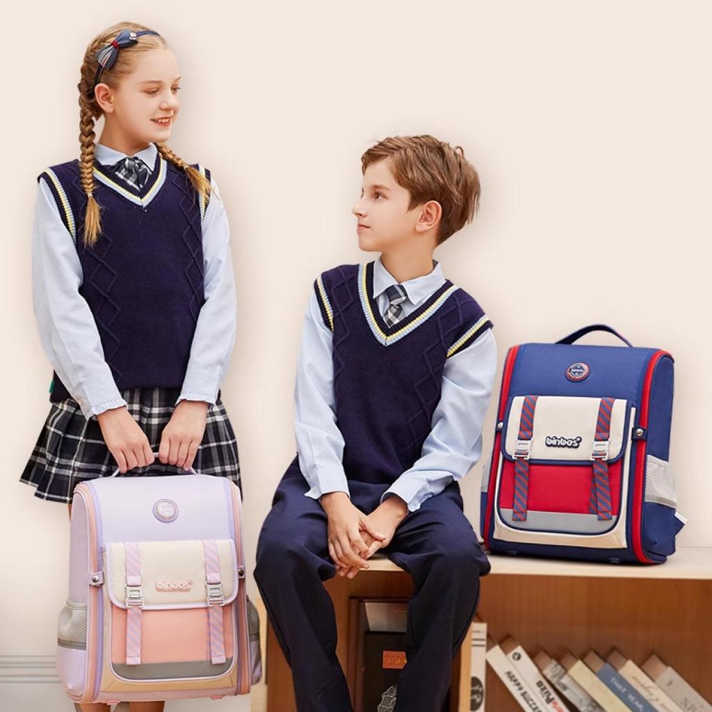 Sun Eight x Binbes Tomz Ergonomic Spine Protection Primary School Bag with 26° Back Fit - Sun Eight