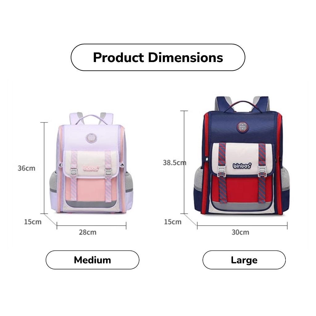 Sun Eight x Binbes Tomz Ergonomic Spine Protection Primary School Bag with 26° Back Fit - Sun Eight