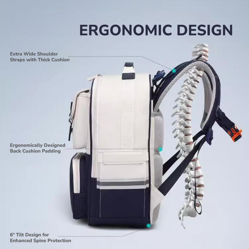 Sun Eight x Binbes Imperioz Ergonomic Spine Protection Primary School Bag with FLOATECH™ - Sun Eight