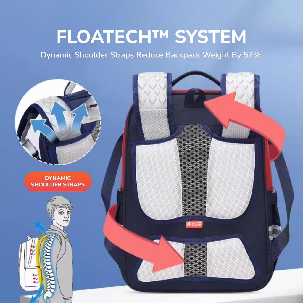 Sun Eight x Binbes Masterz Ergonomic Spine Protection Primary School Bag with FLOATECH™ - Sun Eight