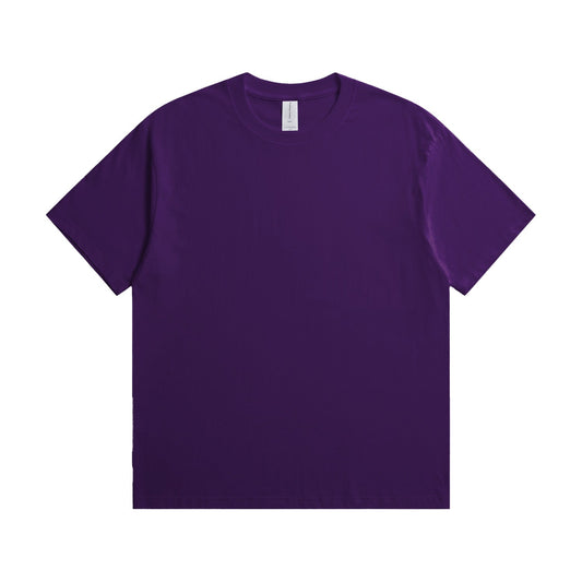 180G Adult Round Neck Short Sleeve T-Shirt - Purple