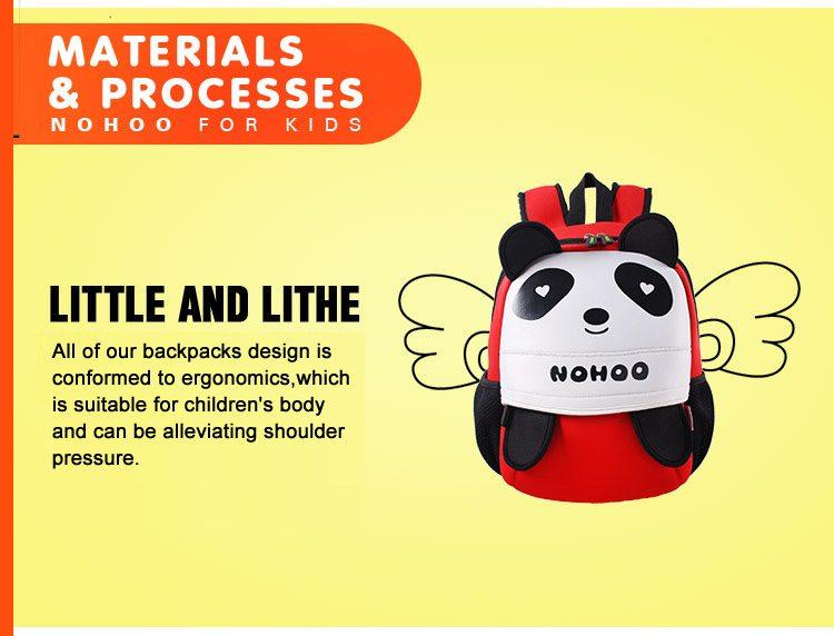 NOHOO Kid Loving Panda Design Children Boy Travel School Bag Beg Sekolah Bags A4