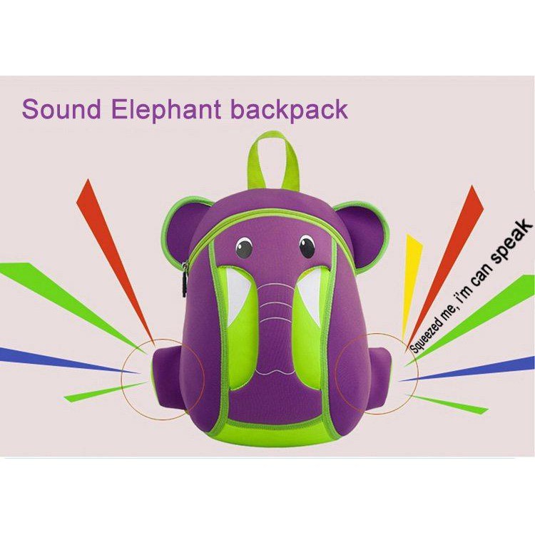 NOHOO Kid Elephant Trunk 3D Design School Bag Waterproof Preschool Backpack Bags