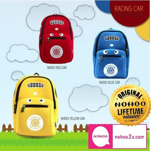 NOHOO Kid Racing Car Design Children Boy Travel School Bag Beg Sekolah Bags A4