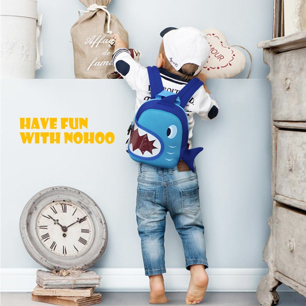 NOHOO Kid Shark 3D Design School Bag Waterproof Preschool Backpack Bags Ocean