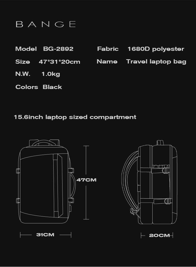 Bange Hazzard Laptop Backpack (15.6")