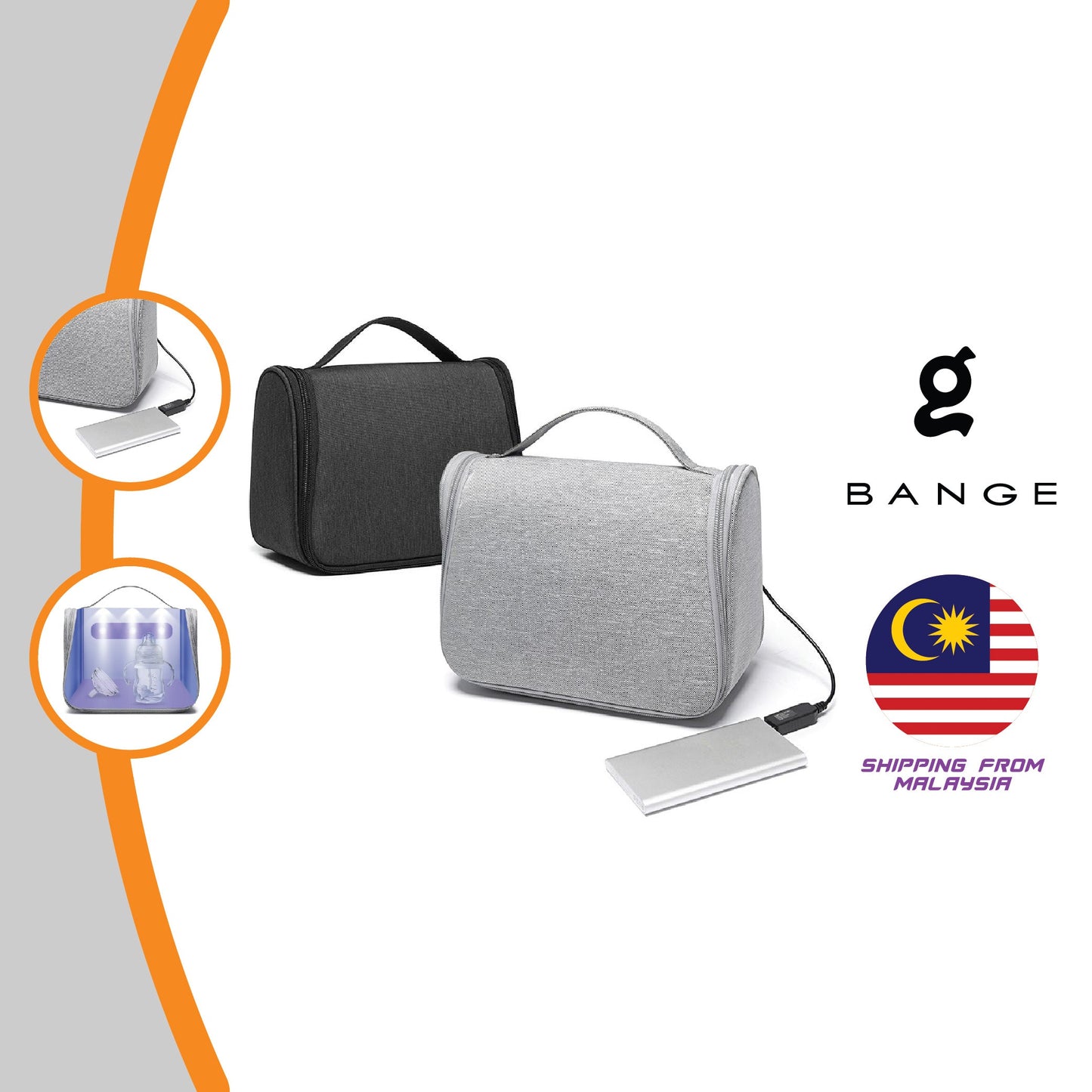 Bange Disinfection Kit UV LED Sterilizer Bag Sanitizer Box USB Rechargeable Disinfection Case for Mask Phones