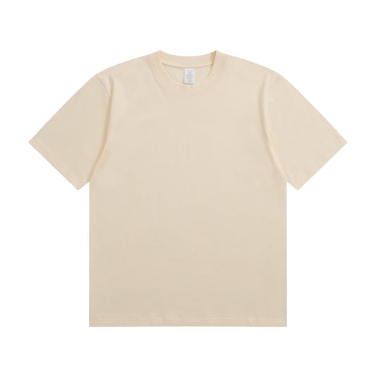 230G Adult Round Neck Short Sleeve T-Shirt - Beige