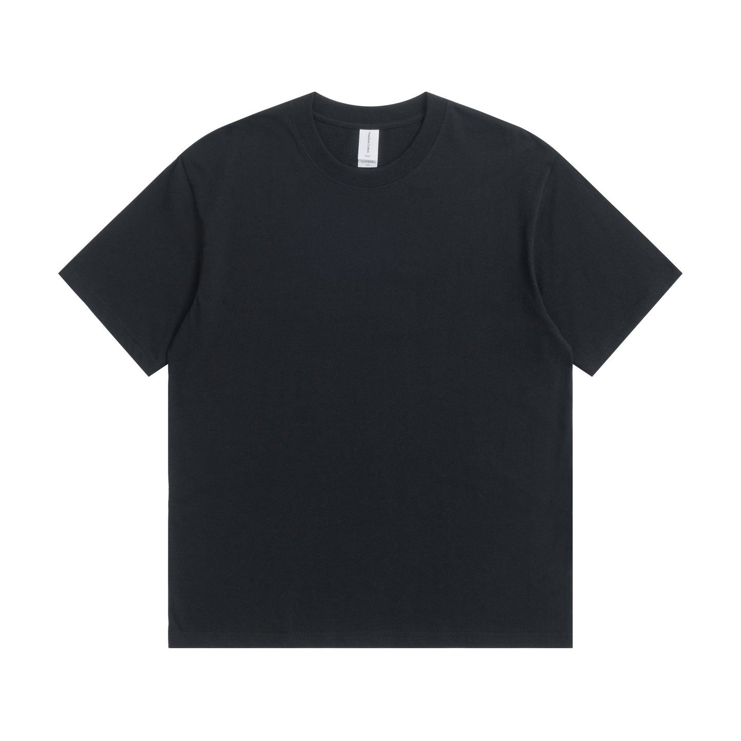 180G Adult Round Neck Short Sleeve T-Shirt - Black