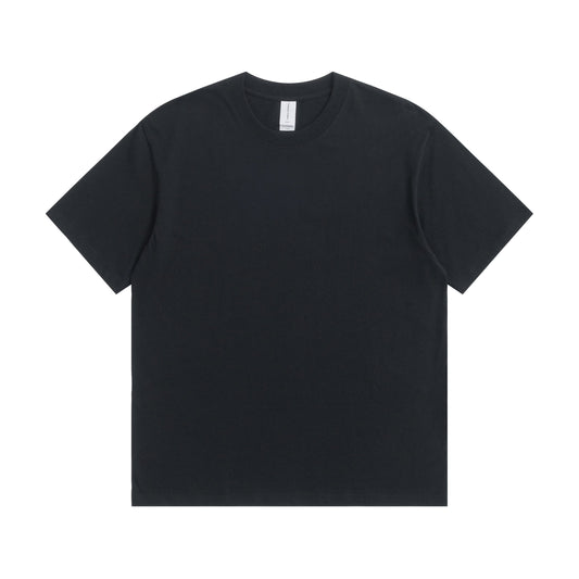 180G Adult Round Neck Short Sleeve T-Shirt - Black