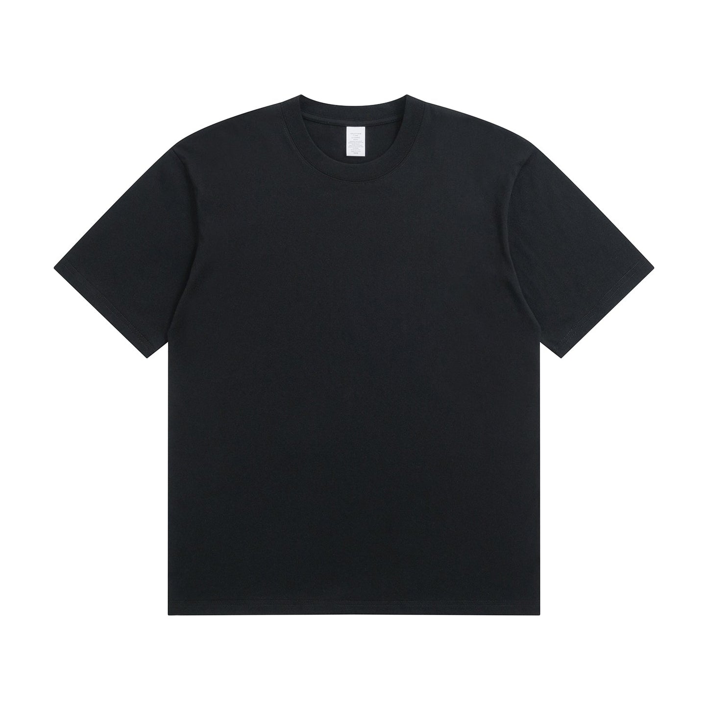 230G Adult Round Neck Short Sleeve T-Shirt - Black