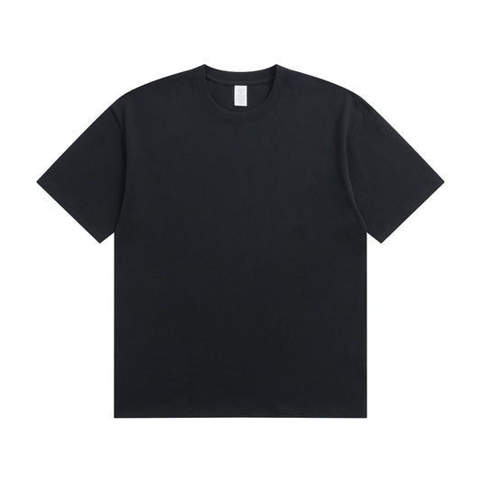 250G Adult Round Neck Short Sleeve T-Shirt - Black