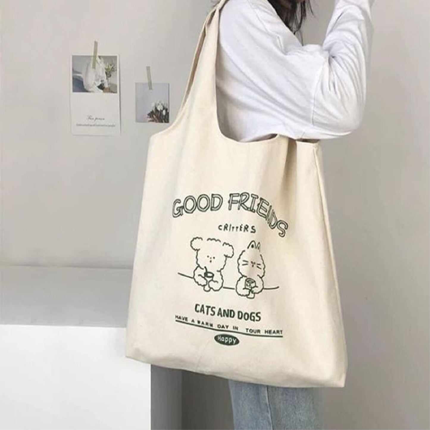 BAG2U【HOT-SIMPLE】Canvas Bag Plain