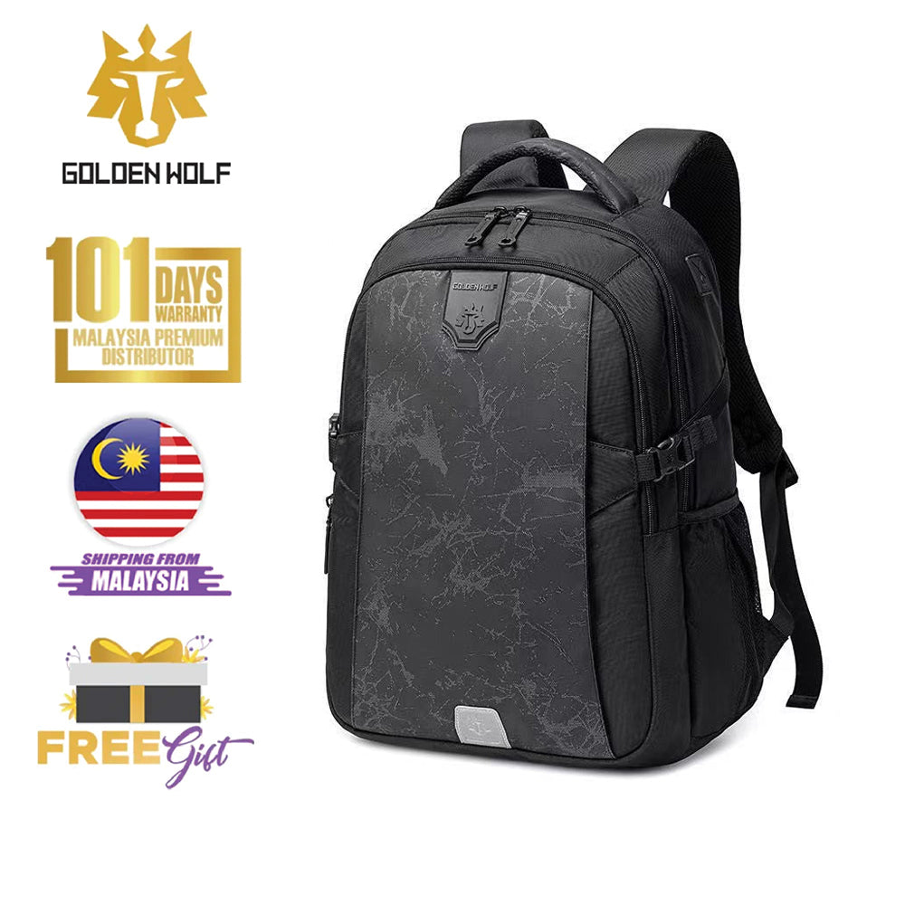 Golden Wolf Clover Backpack