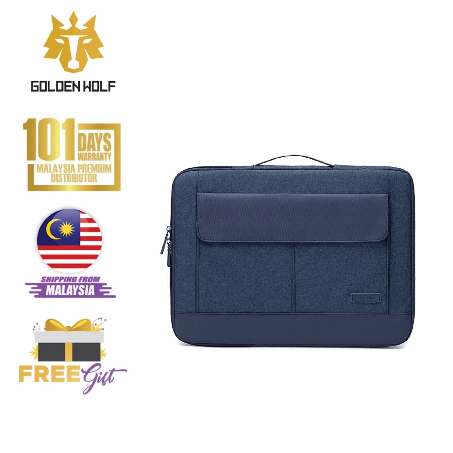 Golden Wolf i-Finn Laptop Briefcase (Oxford Material)