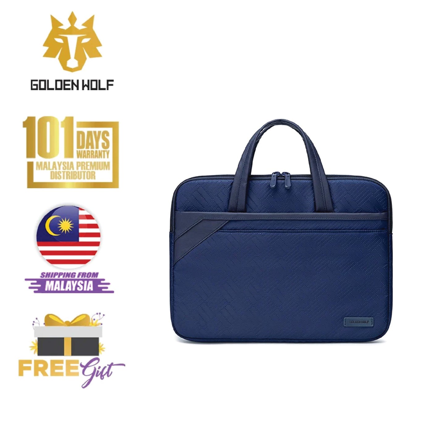 Golden Wolf i-Owen Laptop Briefcase (Polyester Material)