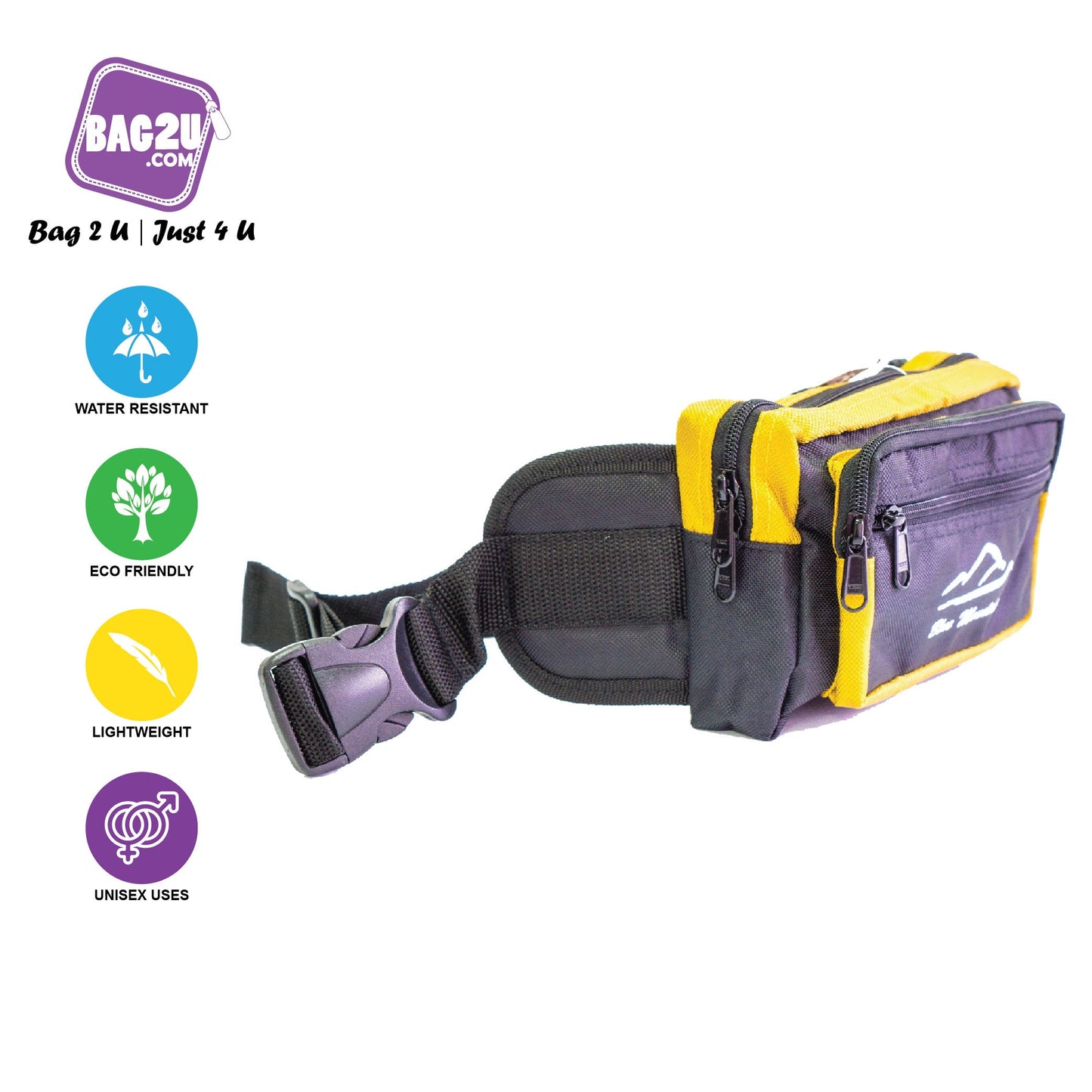 Blue Mountain 3L Waist Pouch Signature Air Ventilation YKK Zipper Out door  Ready Stock Malaysia