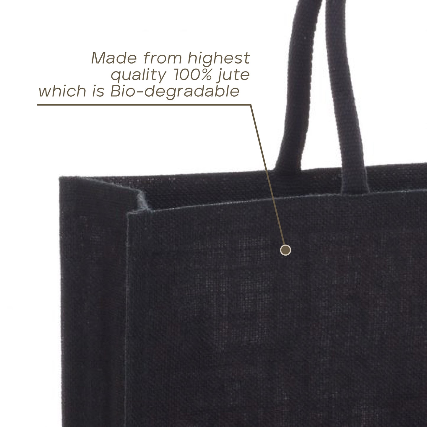 Bag2u Mono Jute Material Tote Bag