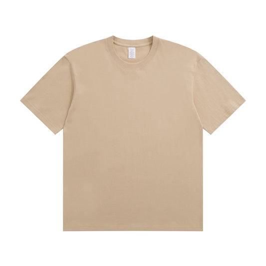 230G Adult Round Neck Short Sleeve T-Shirt - Light Camel