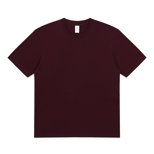 230G Adult Round Neck Short Sleeve T-Shirt - Maple Red