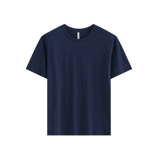 210G IceTech Cotton Adult Round Neck Short Sleeve T-Shirt - Navy Blue