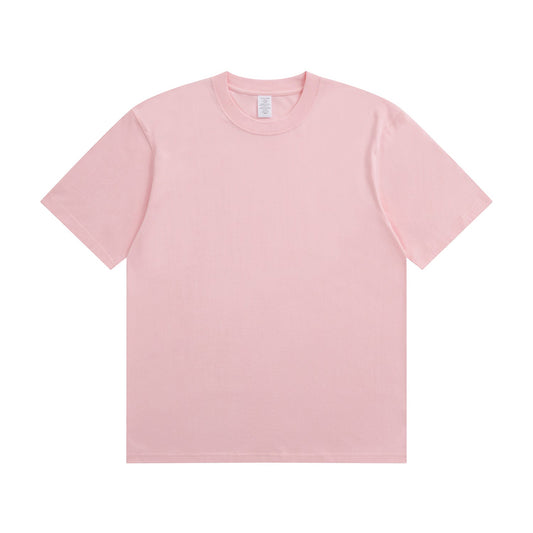 230G Adult Round Neck Short Sleeve T-Shirt - Pink