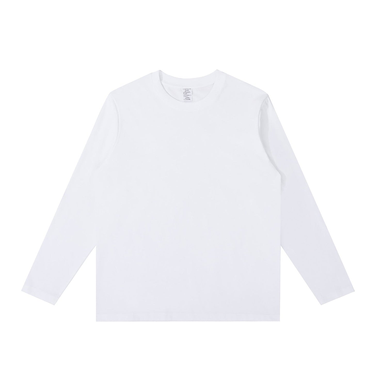 230G Adult Round Neck Long Sleeve T-Shirt - White