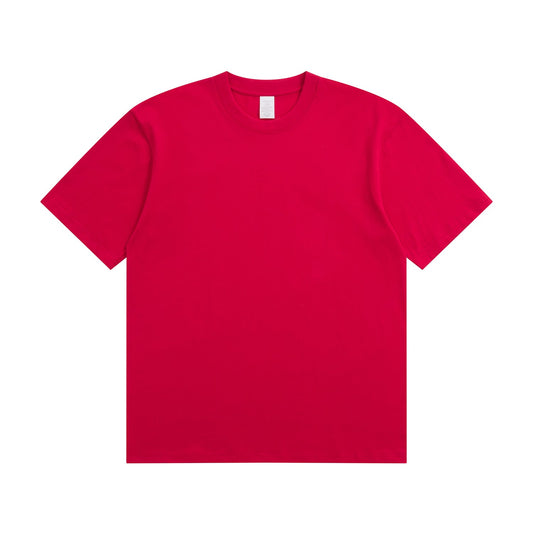 230G Adult Round Neck Short Sleeve T-Shirt - Red