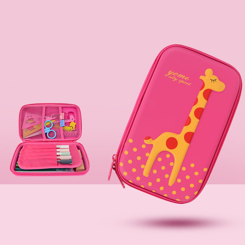 Yome Giraffe Pencil Case EVA+PU Material Hard Casing Back To School