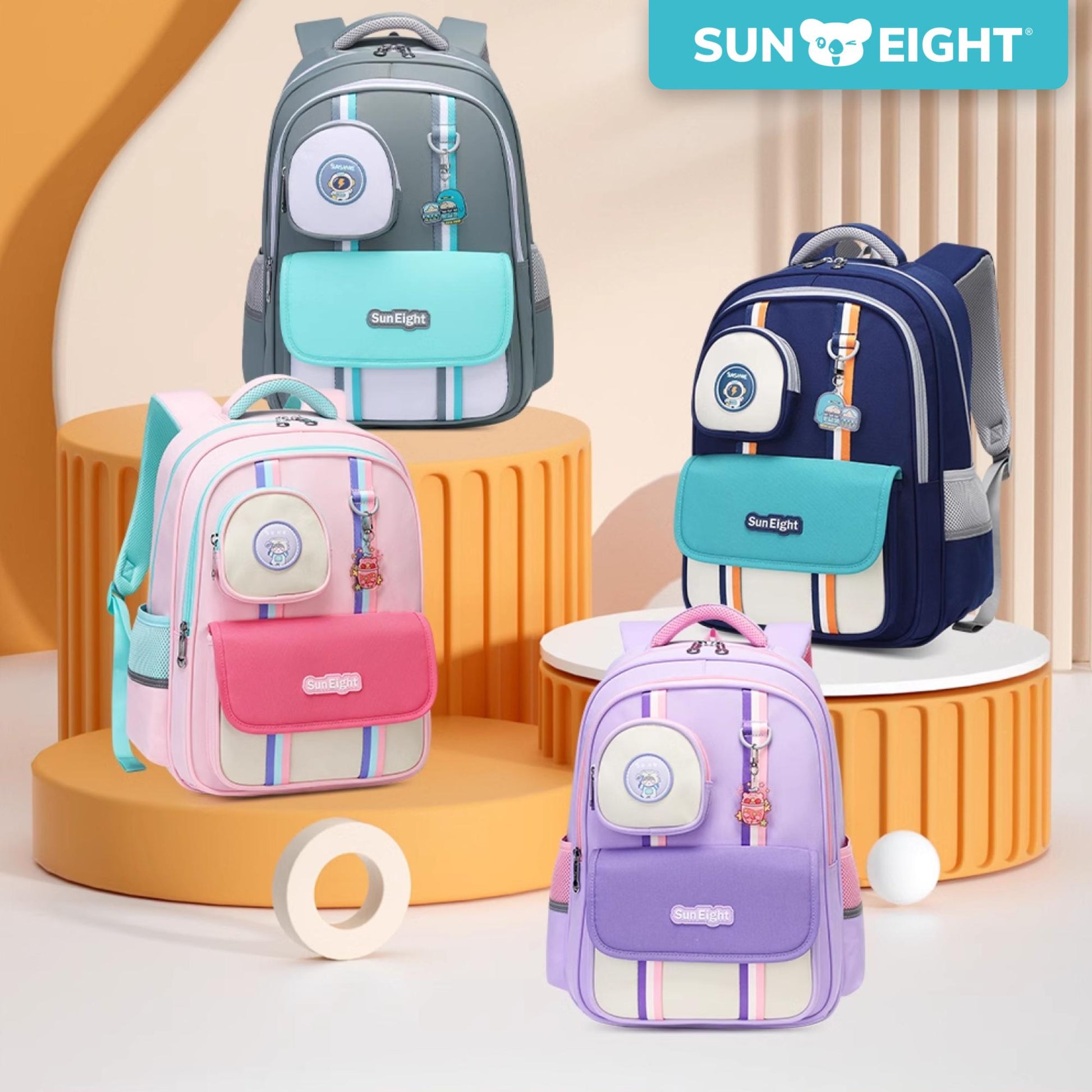 Sun Eight Lookz Ergonomic Spine Protection Primary School Bag - Sun Eight