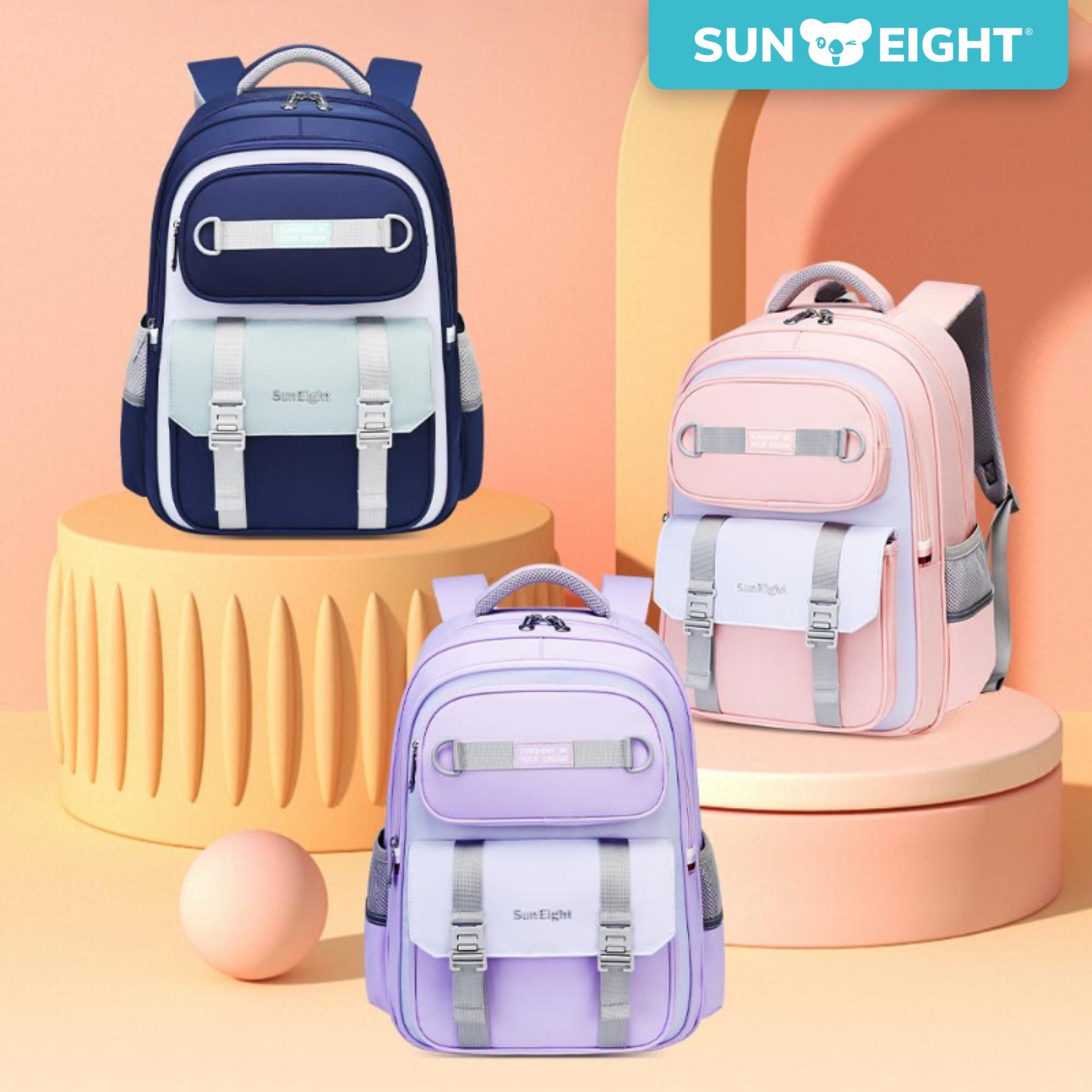 Sun Eight Middlez Ergonomic Spine Protection Primary School Bag - Sun Eight