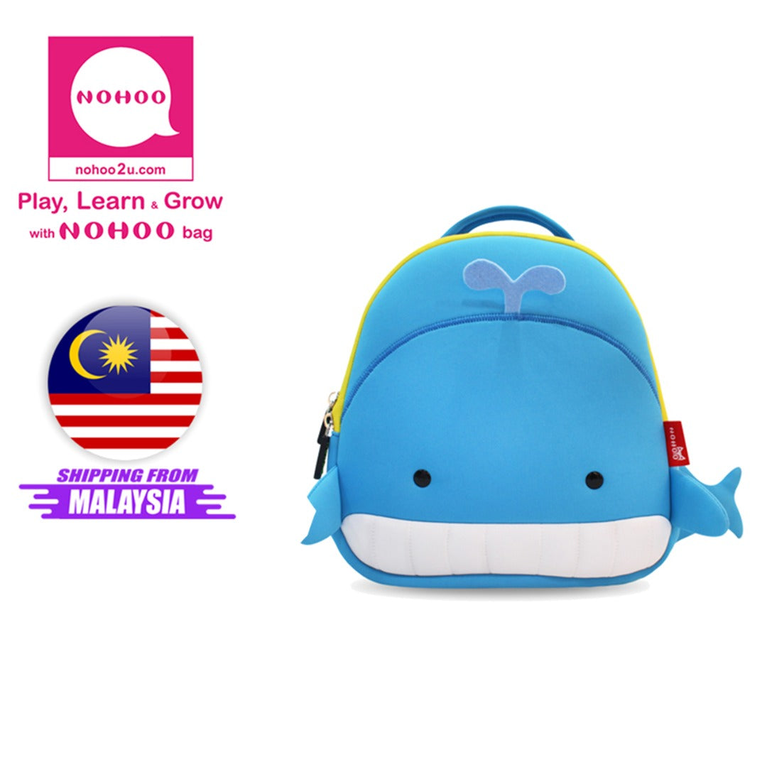 NOHOO Kid Backpack Whale (Blue)