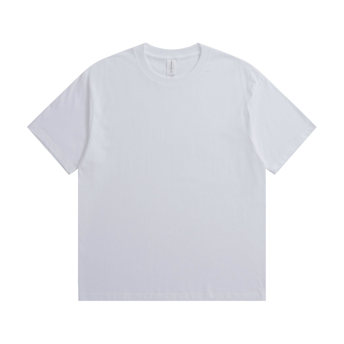 180G Adult Round Neck Short Sleeve T-Shirt - White