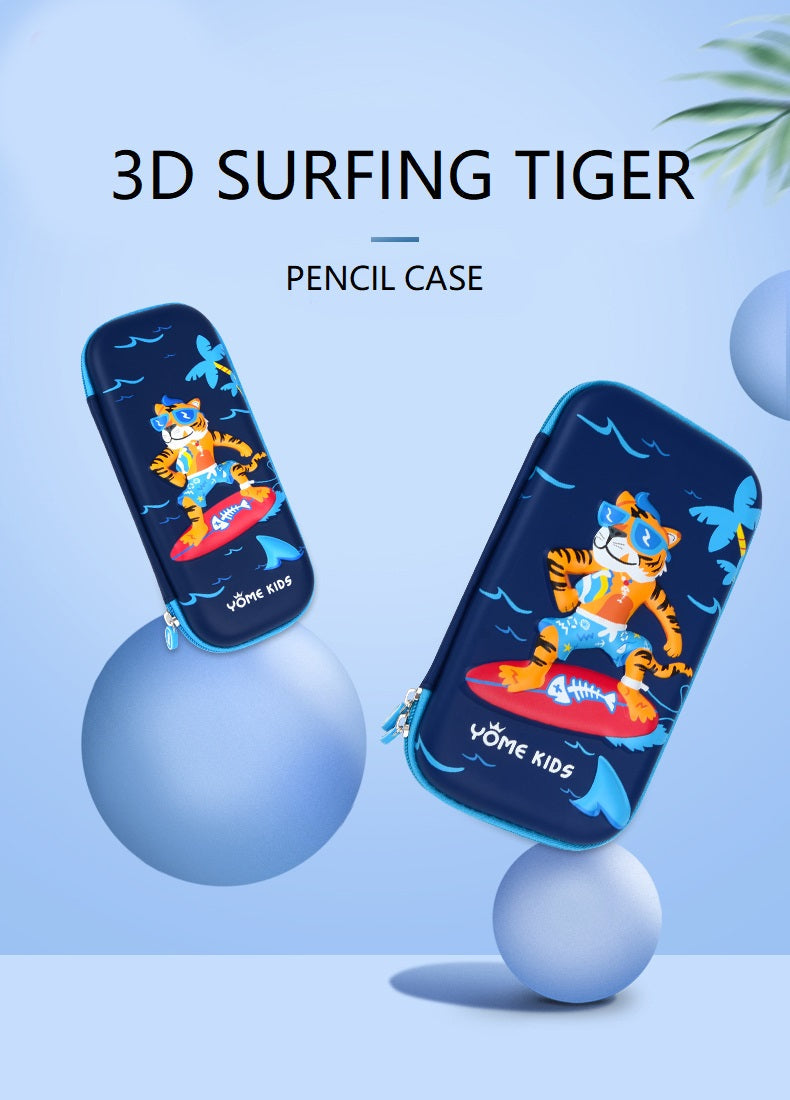 Yome Surfing Tiger Pencil Case