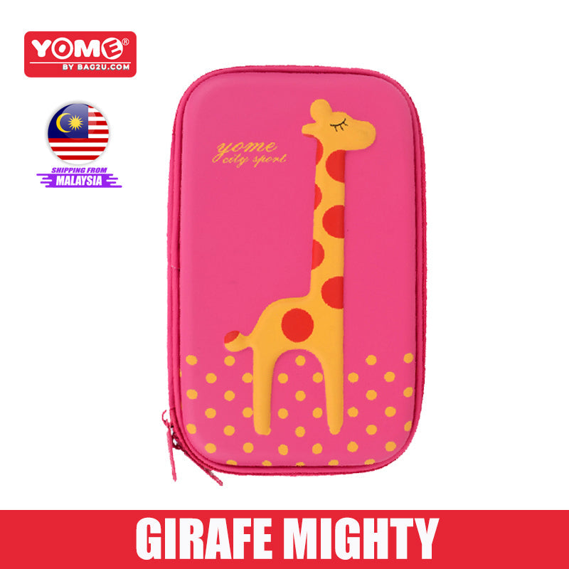 Yome Giraffe Pencil Case EVA+PU Material Hard Casing Back To School