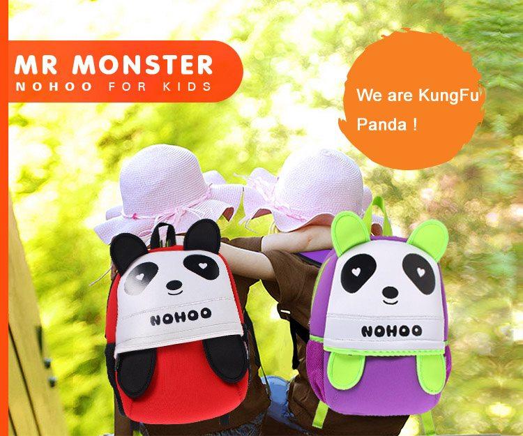 NOHOO Kid Loving Panda Design Children Boy Travel School Bag Beg Sekolah Bags A4