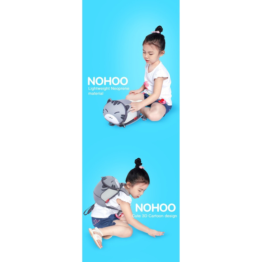 NOHOO Kids Kitten (New) 3D Design Newborn Bag Toodler Bags Travel Kids Bag Bags