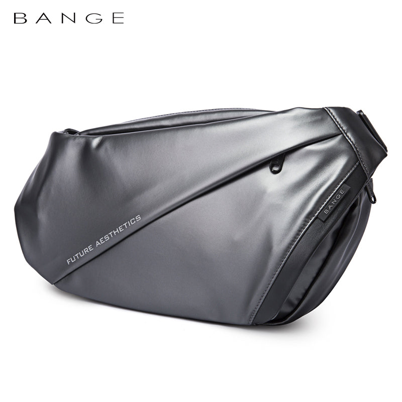 Bange Confi Men Anti-theft Lock Sling Bag Fashion Chest Pack Waterproof USB Crossbody Bag (9.5" tablet)